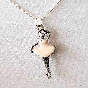 Ballerina. 925 Sterling Silver Necklace